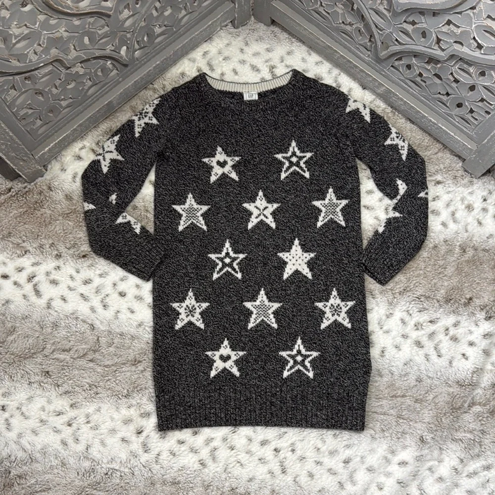 Baby GAP sweater dress girls size 5T knit stars preppy girlhoodcore school fall